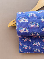 Load image into Gallery viewer, Handmade Blue Block Print Cotton Fabric | Indian Floral Cotton Fabric | Soft Printed Fabric by Yard | Dress Making Fabric | Quilting & Craft Fabric